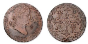 Espagne - Fernando VII - 8 Maravedis 1820 (Segovia).