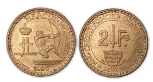 Monaco - Louis II - 2 Francs 1926.