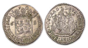 Hollande - Ouest Frise - 6 Stuivers 1705.