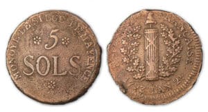 Siège de Mayence - 5 sols 1793 l'an 2e. Siège de Mayence - 5 sols 1793 l'an 2e.