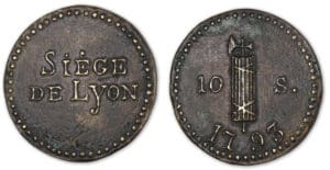 Siège Lyon - Convention - 10 sols 1793. Siège Lyon - Convention - 10 sols 1793.