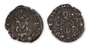Navarre - Henri III et Marguerite de Valois - Liard 1584 (Saint-Palais).