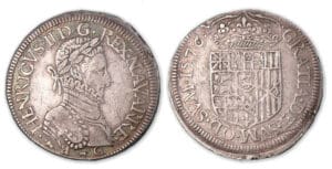 Navarre - Henri III de Navarre, II de Béarn Teston 1576 (Pau).