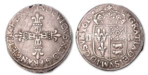 Louis XIII - Quart d'écu du Béarn 1619 (Morlaàs). Louis XIII - Quart d'écu du Béarn 1619 (Morlaàs).