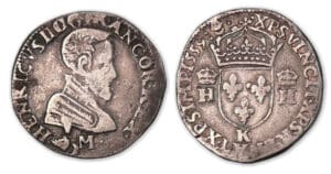 François II - Teston 3e type 1559 K (Bordeaux). François II - Teston 3e type 1559 K (Bordeaux).