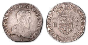 François II - Teston du Dauphiné 1561 Z (Grenoble). François II - Teston du Dauphiné 1561 Z (Grenoble).
