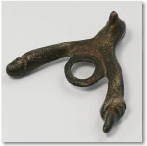 Romain - Ex-voto en bronze phalique - IIe-IVe siècle ap J.-C.