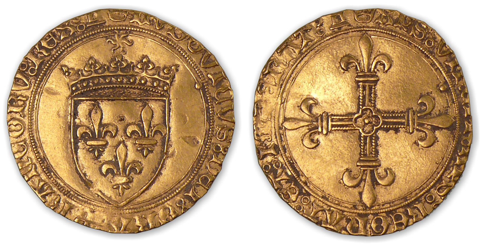 Louis XI - Ecu d'or à la couronne (Tours). Louis XI - Ecu d'or à la couronne (Tours).