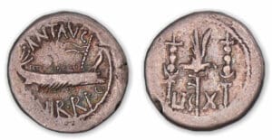 MARC ANTOINE - Denier des Légions X (32-31 av. J.-C., Patras).