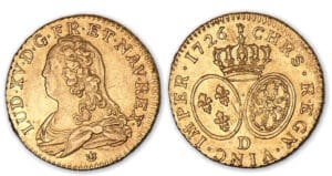 Louis XV - Louis d'or aux lunettes 1726 D (Lyon).