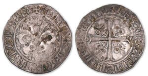 Jean II - Gros à la fleur de lis patte d'oie 3e émi.