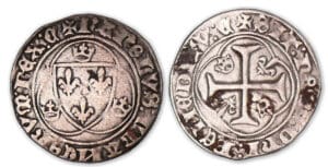 Charles VII - Blanc à la couronne (Chinon).
