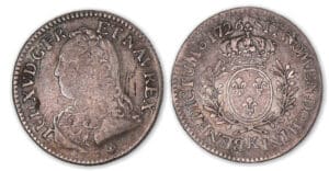 Louis XV - Cinquième d'écu aux branches d'olivier 1726 K (Bordeaux).