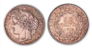 50 centimes Cérès 1888 A (Paris).