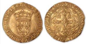 Charles VI - Ecu d'or à la couronne 1er émi.
