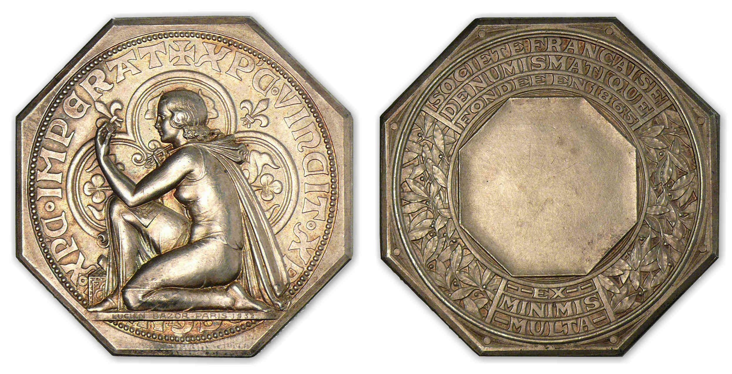 Jeton de la société française de numismatique - Epreuve en argent. Jeton de la société française de numismatique - Epreuve en argent.