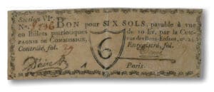Billet de confiance - Paris (Seine) - 6 sols Billet de confiance - Paris (Seine) - 6 sols