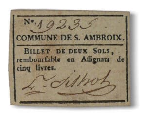Billet de confiance - Saint-Ambroix (Gard) - Billet de 2 sols