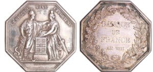 Consulat (1799-1804) - Jeton en argent - Banque de France AN VIII (1799-1800)