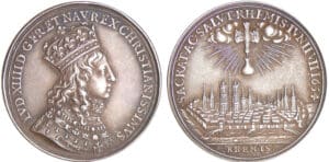 Louis XIV (1643-1715) - Jeton en argent - Sacre de Louis XIV à Reims 1654