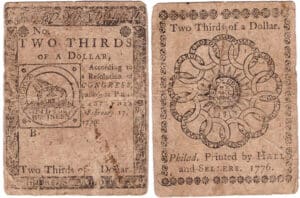 Etats-Unis - Bank Note - Continental congress - Third issue, February 17th 1776 - 2/3 dollars
