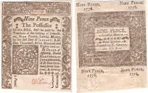 Etats-Unis - Bank Note - State Connecticut - 1776 Second issue, June 19th 1776 - 9 pence