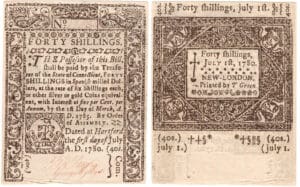 Etats-Unis - Bank Note - State Connecticut - 1780 Third issue, July 1st 1780 - 40 shillings
