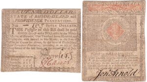Etats-Unis - Bank Note - State Rhode Island - 1780 Second issue, July 2nd 1780 - 7 dollars