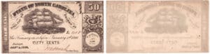 Etats-Unis - Bank Note - Obsolete currency - North Carolina (Raleigh), State of North Carolina - 50 cent January 1st 1866