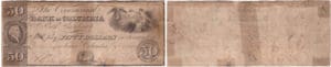 Etats-Unis - Bank Note - Obsolete currency - South Carolina (Columbia), Commercial bank - 50 dollars October 4th 1849
