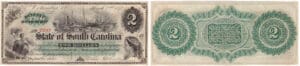 Etats-Unis - Bank Note - Obsolete currency - South Carolina (Columbia), State of south Carolina - 2 dollars March 2nd 1872