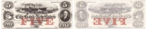 Etats-Unis - Bank Note - Obsolete currency - Connecticut (New Haven), City Bank of New Haven - 5 dollars 18--