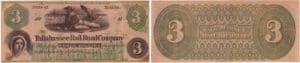 Etats-Unis - Bank Note - Obsolete currency - Florida (Tallahassee), Raid road company - 3 dollars 18--