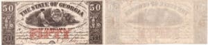 Etats-Unis - Bank Note - Obsolete currency - Georgia (Milledgeville), The state of Georgia - 50 dollars serie 1863 ; 1864 issue