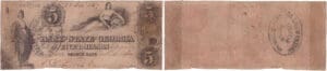Etats-Unis - Bank Note - Obsolete currency - Georgia (Savannah), State of Georgia - 5 dollars December 28th 1849