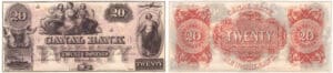 Etats-Unis - Bank Note - Obsolete currency - Louisiana (New Orleans), Canal bank - 20 dollars 18-- série A