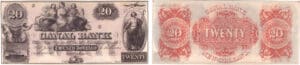 Etats-Unis - Bank Note - Obsolete currency - Louisiana (New Orleans), Canal bank - 20 dollars 18-- série C