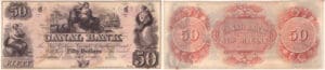 Etats-Unis - Bank Note - Obsolete currency - Louisiana (New Orleans), Canal bank - 50 dollars 18-- série C