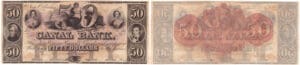 Etats-Unis - Bank Note - Obsolete currency - Louisiana (New Orleans), Canal bank - 50 dollars 18-- série B