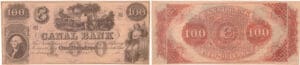 Etats-Unis - Bank Note - Obsolete currency - Louisiana (New Orleans), Canal bank - 100 dollars 18-- série D