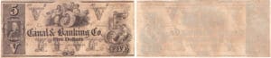 Etats-Unis - Bank Note - Obsolete currency - Louisiana (New Orleans), Canal & banking Co - 5 dollars 18--