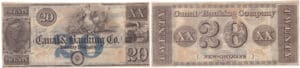Etats-Unis - Bank Note - Obsolete currency - Louisiana (New Orleans), Canal & banking Co - 20 dollars 18--