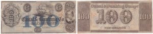 Etats-Unis - Bank Note - Obsolete currency - Louisiana (New Orleans), Canal & banking Co - 100 dollars 18--