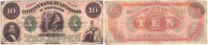 Etats-Unis - Bank Note - Obsolete currency - Louisiana (New Orleans), Citizens' bank - 10 dollars 18-- série C