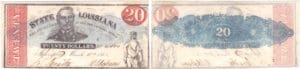 Etats-Unis - Bank Note - Obsolete currency - Louisiana (Shreveport), State of Louisiane - 20 dollars March 10th 1863