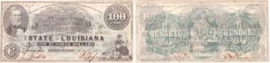 Etats-Unis - Bank Note - Obsolete currency - Louisiana (Shreveport), State of Louisiane - 100 dollars March 10th 1863