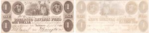 Etats-Unis - Bank Note - Obsolete currency - Maryland (Baltimore), Patapsco Savings Fund -1 dollar September 1st 1840