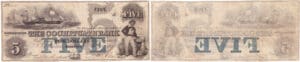 Etats-Unis - Bank Note - Obsolete currency - Massachusstes (Boston), The Cochituate Bank - 5 dollars January 1st 1853 Etats-Unis - Bank Note - Obsolete currency - Massachusstes (Boston), The Cochituate Bank - 5 dollars January 1st 1853