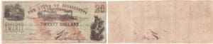 Etats-Unis - Bank Note - Obsolete currency - Mississipi (Jackson), State of Mississippi - 20 dollars November 1862 Etats-Unis - Bank Note - Obsolete currency - Mississipi (Jackson), State of Mississippi - 20 dollars November 1862