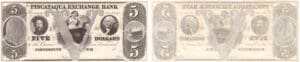 Etats-Unis - Bank Note - Obsolete currency - New Hampshire (Porthmouth), Piscataqua Exchange Bank - 5 dollars 18-- Etats-Unis - Bank Note - Obsolete currency - New Hampshire (Porthmouth), Piscataqua Exchange Bank - 5 dollars 18--